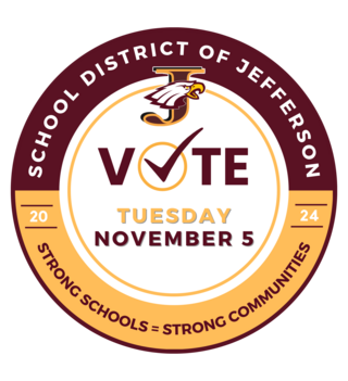 Vote November 5 2024 Strong Schools Strong Communities logo