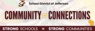 Community Connections logo- SDOJ Strong Schools = Strong Communities