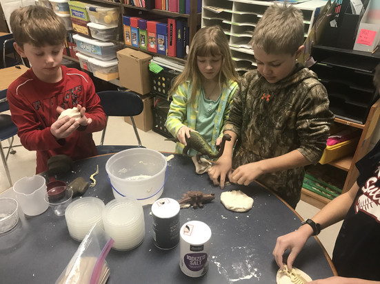 Students doing an experiment